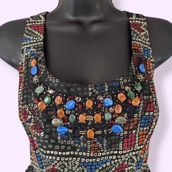 Anna Sui Anthropologie Beaded Front Dress - Picture 4 of 7